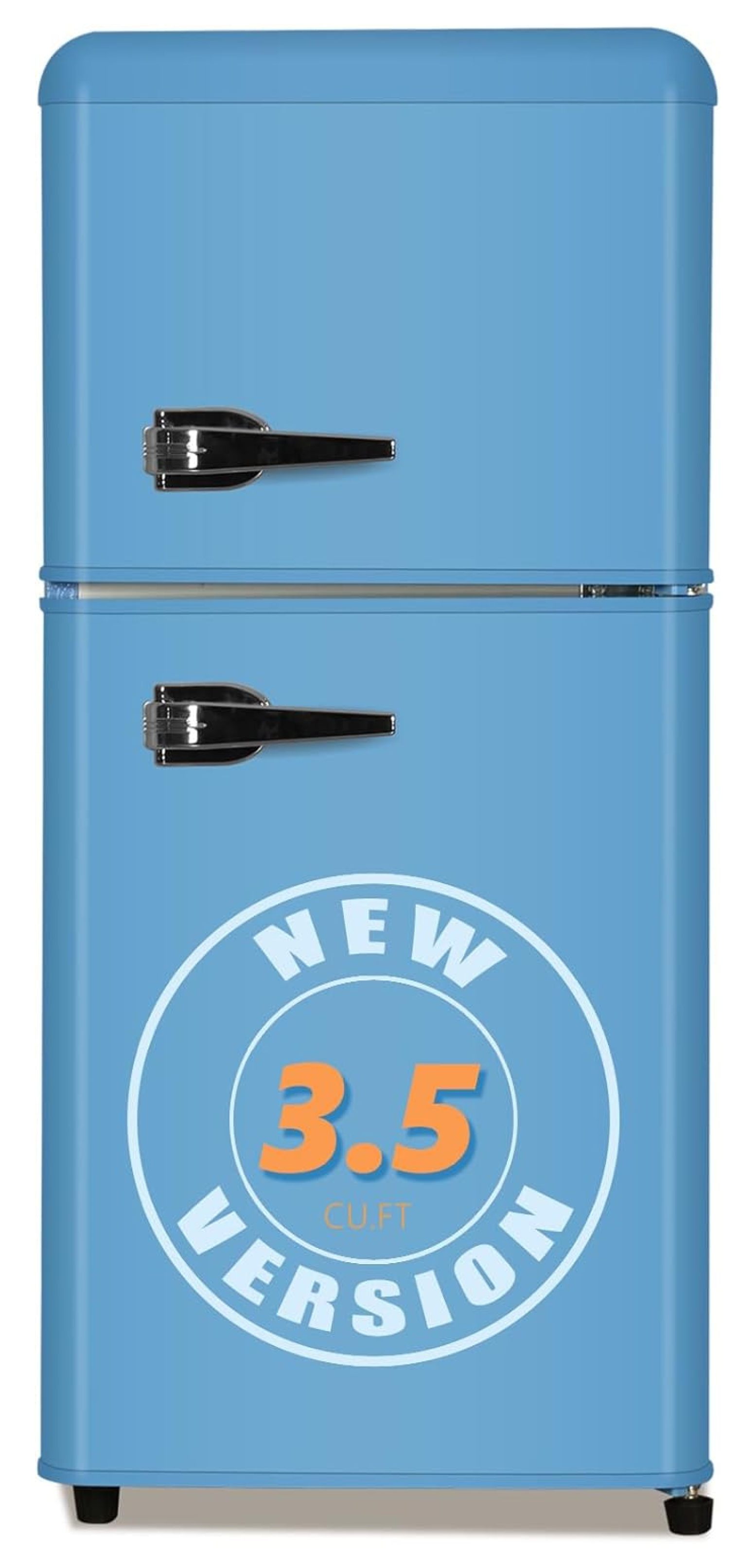 Mini Fridge Refrigerator with Freezer Bedroom Dorm Blue 3.5 Cu.ft