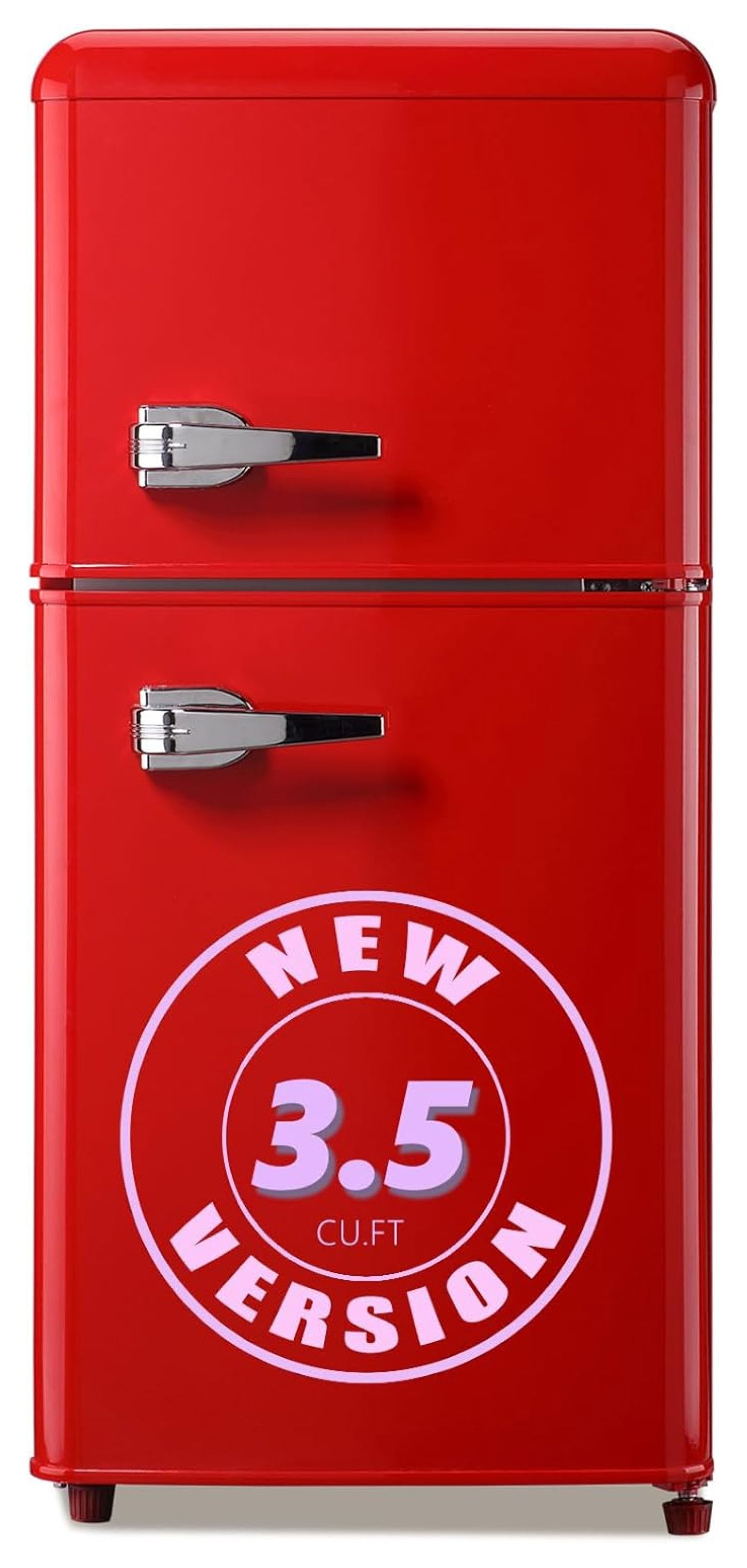 Mini Fridge Refrigerator with Freezer Bedroom Dorm Red 3.5 Cu.ft