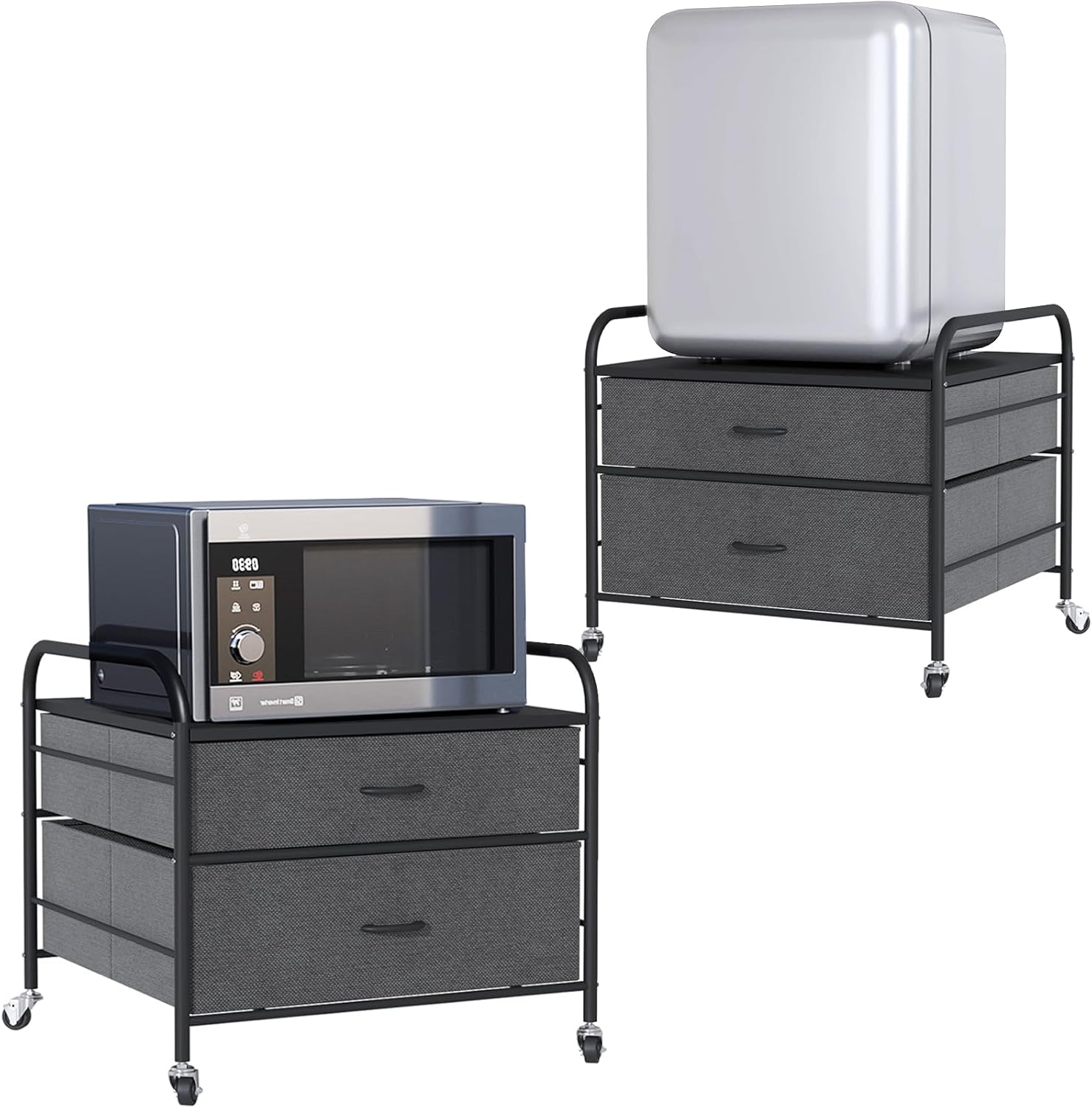 Mini Fridge Stand 2 Set Fridge Stand with Storage 120LBS Mini Fridge