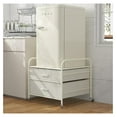 Mini Fridge Stand with Storage, 2 Drawer Fridge Organizer with Metal