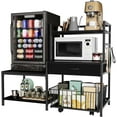 thumbnail image 1 of Mini Fridge Stand with Storage, ETASE Microwave Stand with Power Outlet, Mini Refrigerator Stand with Movable Storage Basket, Heavy Duty Baker's Rack for Dorm Home(Black), 1 of 12