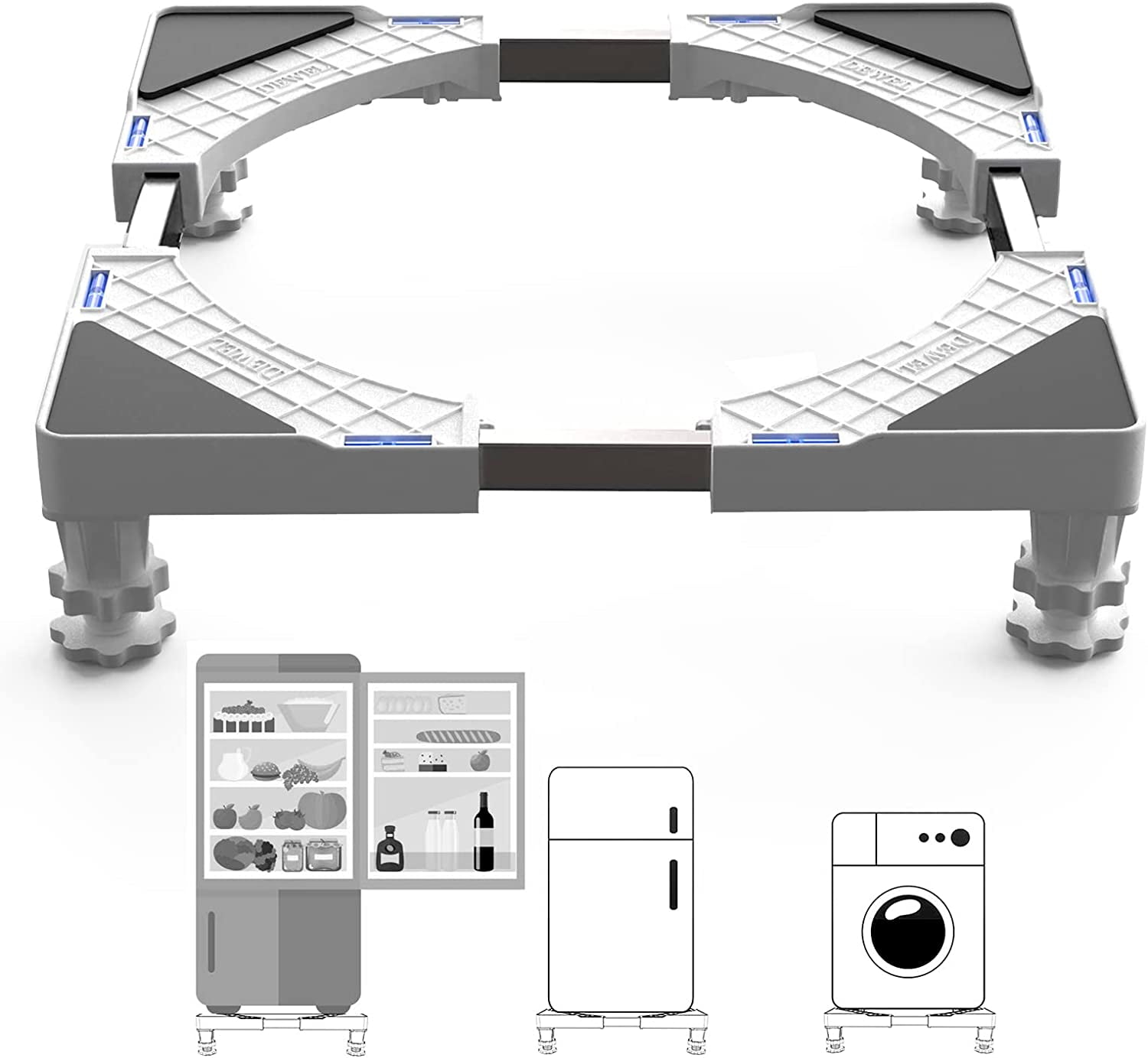 Mini Fridge Stand, Universal Refrigerator Stand Adjustable Stand Base