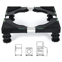 Mini Fridge Stand Universal Stand Base Adjustable Refrigerator Stand with 4 Strong Feet Washing Machine Pedestal Multi-Functional Base for Dryer (Black)