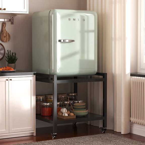 Mini Fridge Stand with Wheels,Microwave Stand,Mini Fridge Stand with Storage,Mini Fridge Table,Microwave Stand with Storage,Organizer for Dorm, Apartment, Office, Bedroom,23.2"H*22.4"W*22.4"D