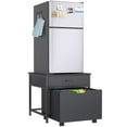 thumbnail image 1 of Mini Fridge Stand with Storage, Heavy Duty Mini Fridge Table with Rolling Cabinet, 1 of 19