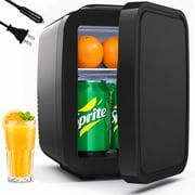 BEICHEN Mini Fridge for Bedroom, 4L/6 Can Small Refrigerator, AC/DC