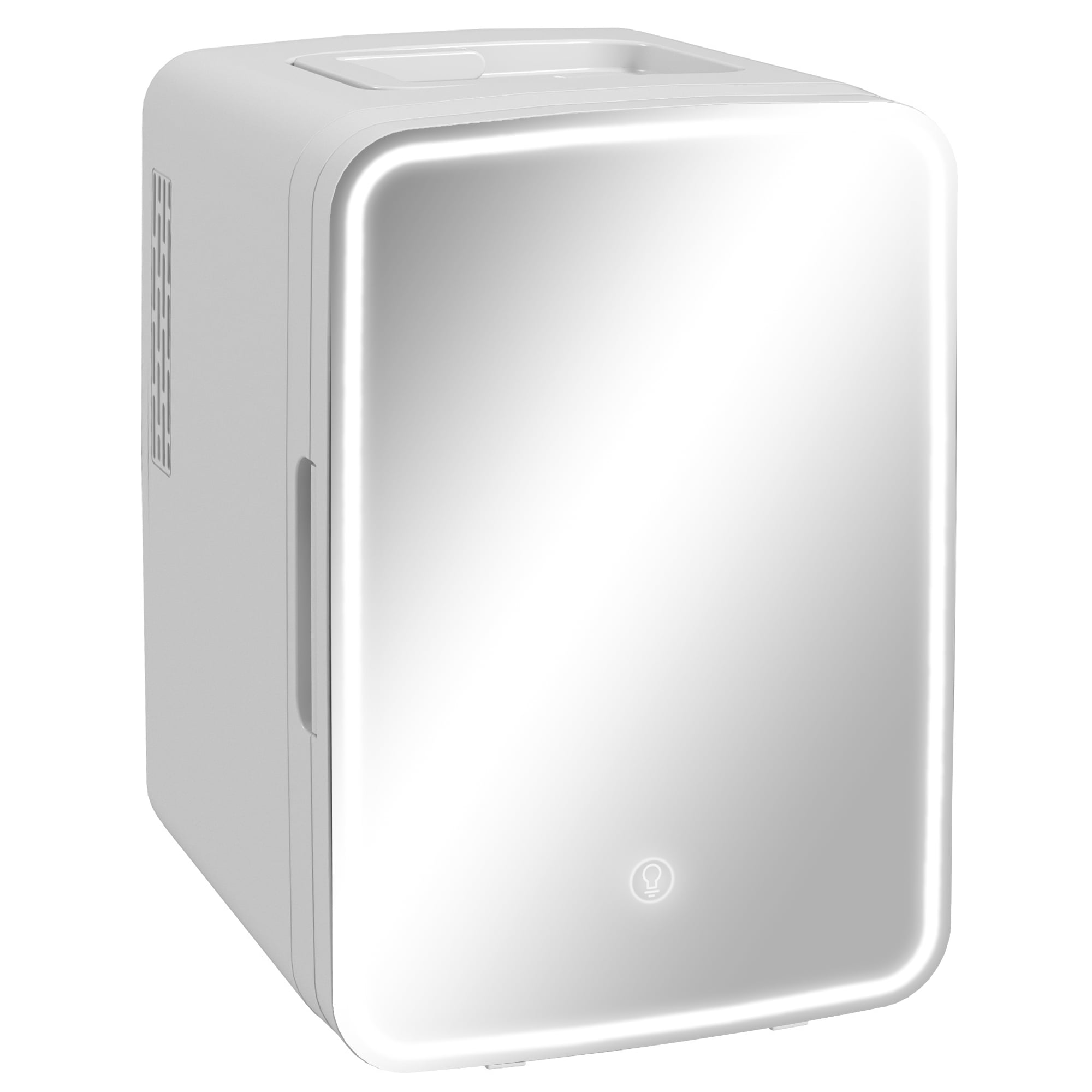 Mini Fridge with LED Mirror Cooler and Warmer AC/DC Powered Skincare Fridge