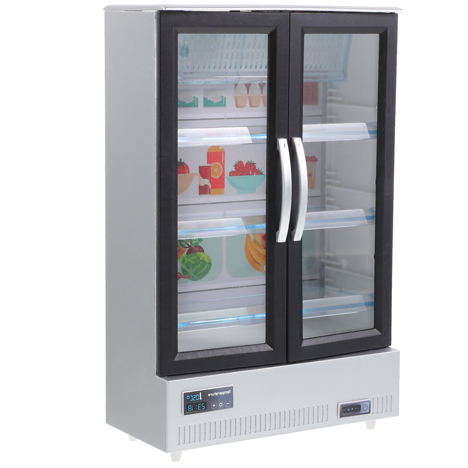 Mini Fridges Doll House Double Door Refrigerator Model Store