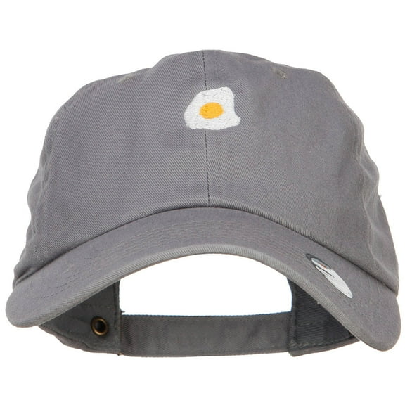 Mini Fried Egg Embroidered Unstructed Cap - Grey OSFM