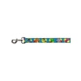 thumbnail image 1 of Mini Friendly Cute Smiling Dinosaur Characters on Blue Fun Animal Pet Dog Leash, 1 of 1
