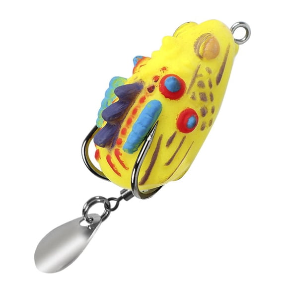 Mini Frog Soft Bait 35mm Double Hide Hook Fishing Lure Frog Bionics P2P1 Y1
