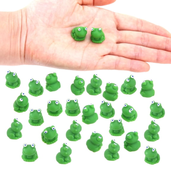 Mini Frogs Garden Decor 50Pcs Green Resin Frogs Figurines Mini Animals Miniature Cute Frogs Model Decor for Fairy Garden Home