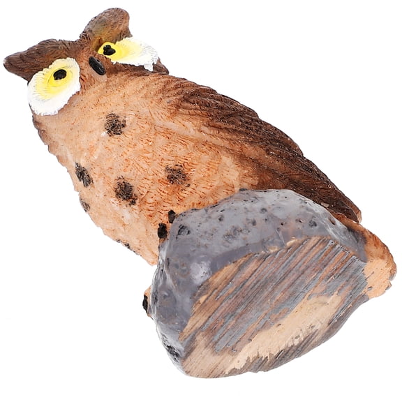 FOLOYORI Lifelike Resin Owl Figurine Home Decor Coffee Table 1 Piece Realistic Owl Model
