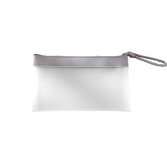 Mini Frosted Waterproof Document Sleeve, A6 Size Clear Zipper Pouch with Hand Strap, Small Organizer for Cards, Receipts, and Photos, Ideal Gift for New Home or Office Desk