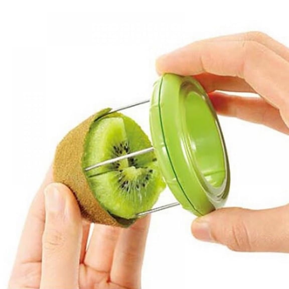Mini Fruit Cutter Peeler Slicer Kiwi Pitaya Peeling Tools Kiwi Cutter with Plastic Knife Kitchen Gadgets Fruit Tools