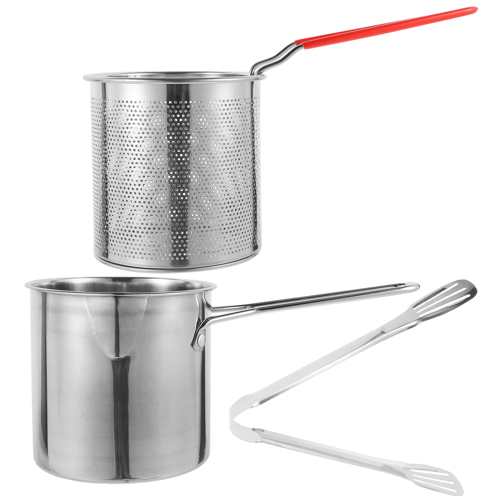 Mini Fryer Filter Work on Pot with Basket Deep Fryers Frying Pan Pasta