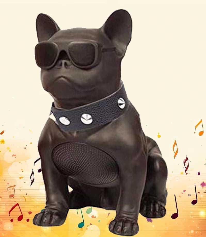 Mini Full French Bulldog Bluetooth Speaker, Bulldog Wireless Bluetooth Speaker for TV, PC, Phone, and Desktop with TF Card Stereo System/FM Radio Support