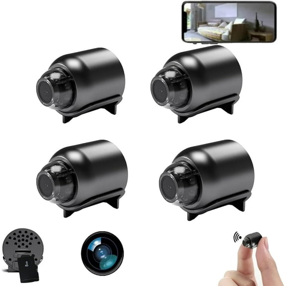 Mini Full HD 4k Security Camera, Indoor Pet Camera and Micro Camera with Night Vision, Mini Cámaras WiFi Small Camera for Home Security