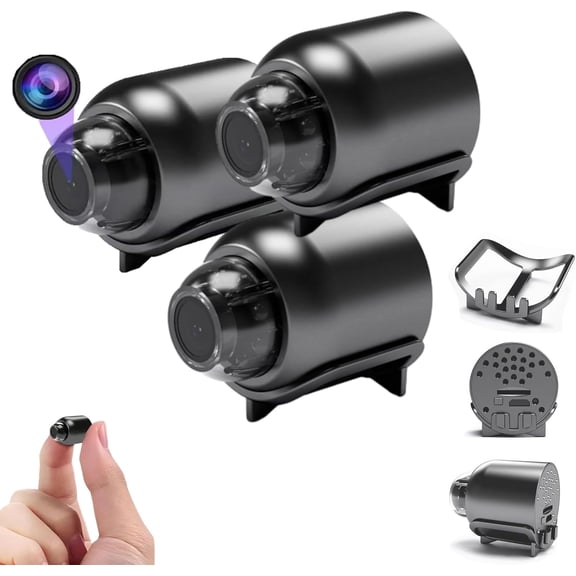 Mini Full HD 4k Security Camera, Mini WiFi Camera Wireless, MiniWireless WifiCamera 1080p, Motion Detection Remote Monitoring, for Home Office Store Warehouse (2PC)