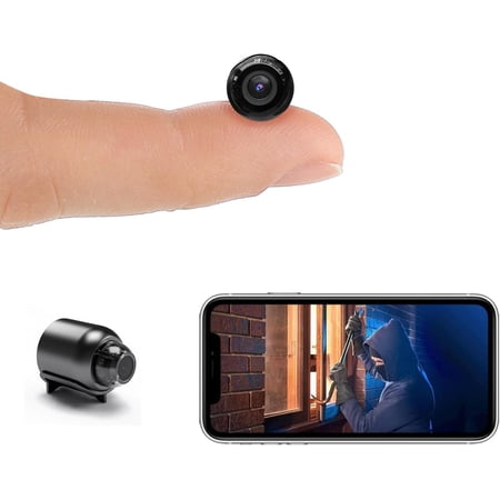 Mini Full HD Security Camera, Portable Mini Camera,Baby Monitor Camera,Nanny Cam,Pet Camera with Night Vision,Motion Detection,Cloud Storage for Security with iOS Android