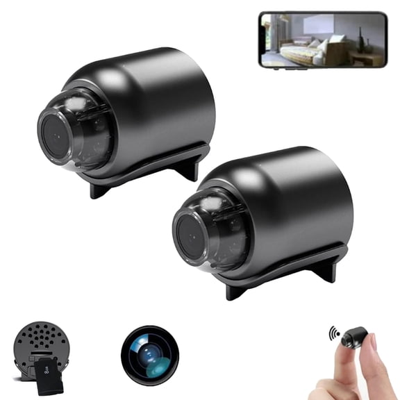 Mini Full HD Security Camera,1080P Compact Mini Camera with Night Vision, Motion Detection, Remote Monitoring for Home, Office, Car