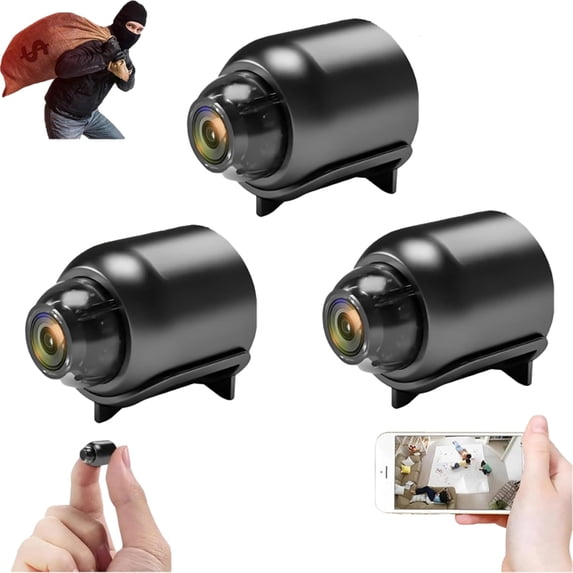Mini Full HD Security Camera, 1080P HD Mini WiFi Hidden Camera with Night Vision, 60° Wide Angle Covert Security Camera for Home, Office, Indoor, Warehouse