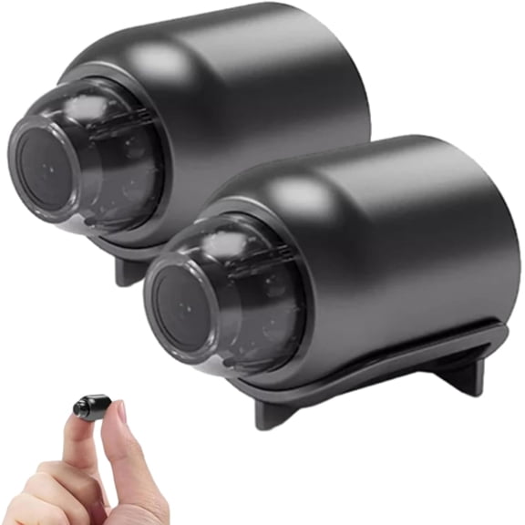 Mini Full HD Security Camera, Hidden Nanny Cam with Night Vision & 160° Wide-Angle, Motion Detection Remote View via App for Indoor Outdoor Home Office