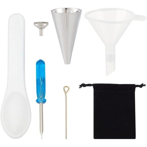 Mini Funnel Set for Cremation Jewelry Filling Small Bottles Funnel Filler Kit Jewelry Ashes Fillers Funnel for Urn Preservation Jewelry Filling Ashes Pendant Necklace Liquid Transfer Mixed Color