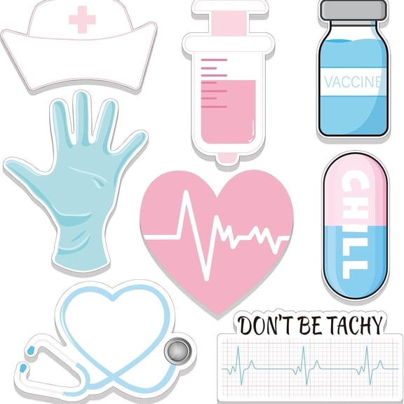 Mini Funny Nurse Sticky Notes CNA Gifts Essentials Themed Mini Sticky Notes Sticky Note Pads Self Stick Cute Memo Pads for Nurse Gifts (8 Pads)