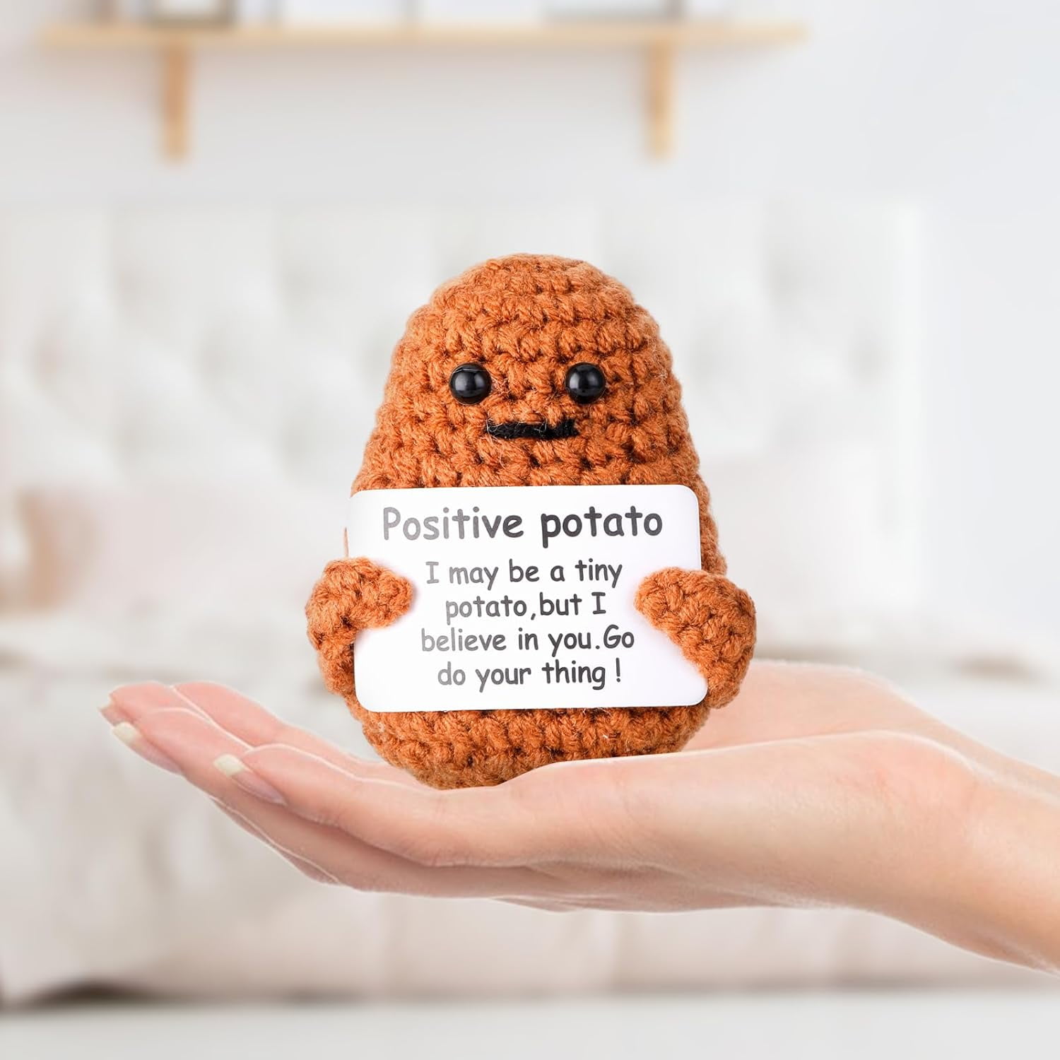 Bambolina Di Patata VEghee In Lana - Portafortuna Positivo Tascabile - Foto 3