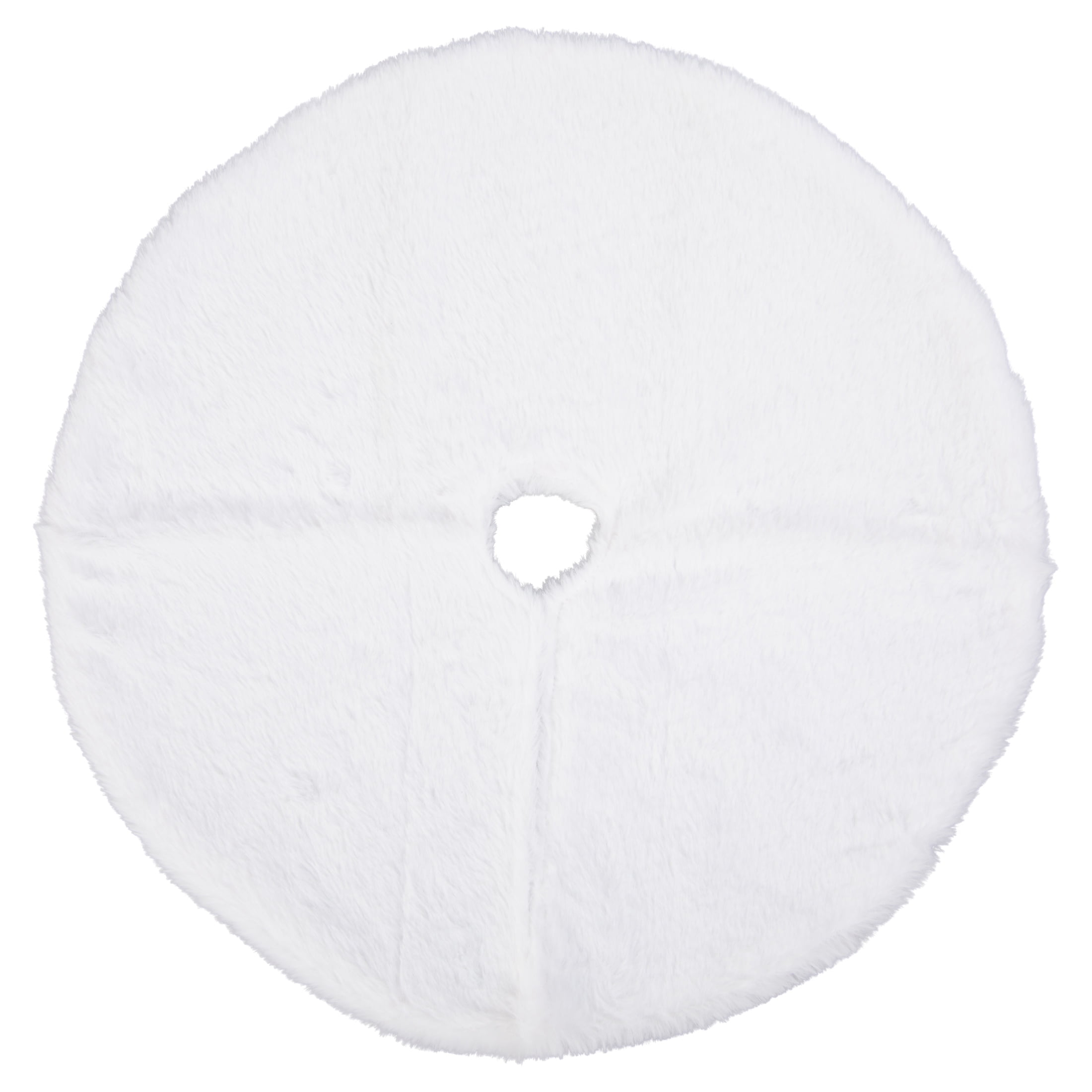 Mini Fur Tree Skirt, White, 18", by Holiday Time