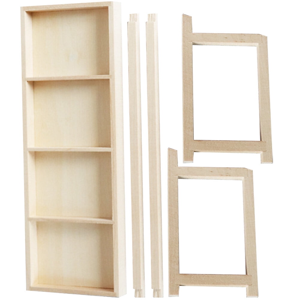 Mini Furniture Miniature Rack Model Simulated Storage Shelves Wooden ...