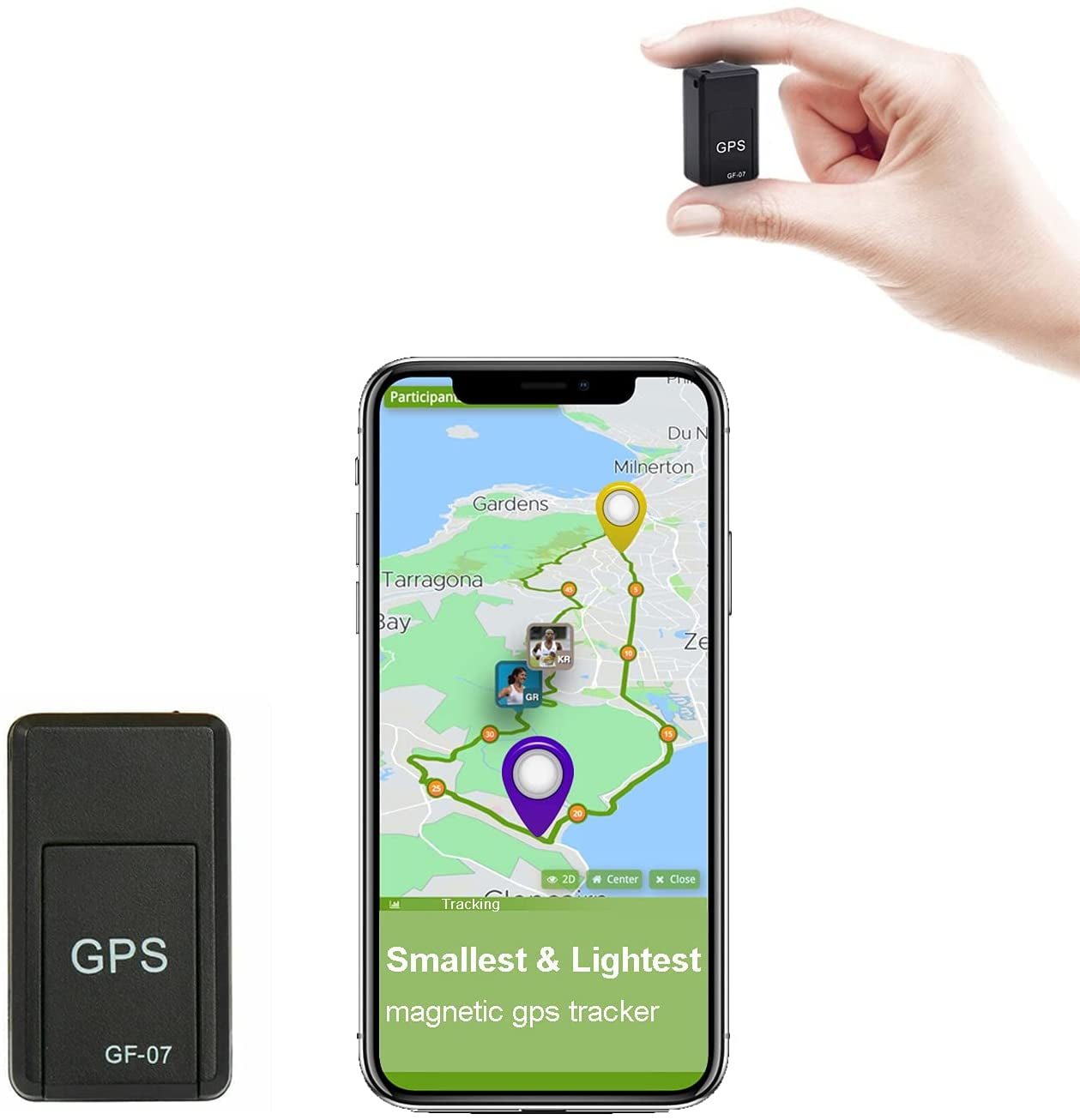 Gisneze Mini Car Tracker Recorder GPS Smart Magnetic Tracker Vehicle