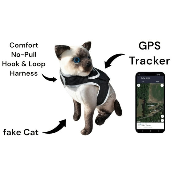 Mini GPS Cat Tracker Waterproof Security Security Tracking Device Size:XL