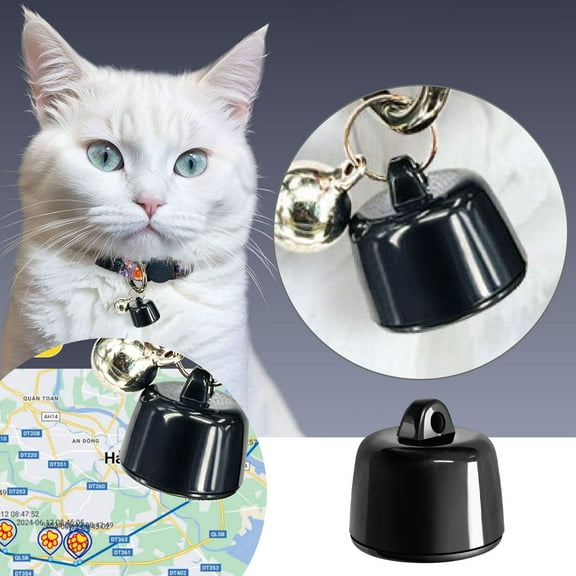 Mini GPS Pet Tracker for Cats & Dogs - Worldwide No Monthly Fee Location Tracking, Waterproof & Lightweight, Compatible with /Android (Find Tag App)