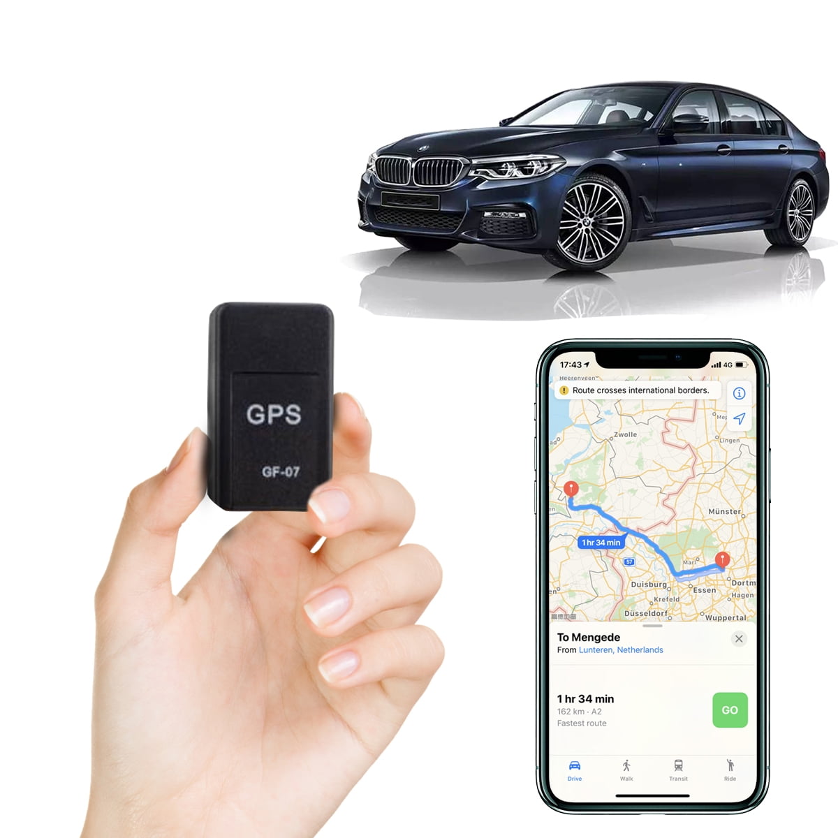 Mini GPS Locator Real Time Tracker & 16GB Card & Card Reader Car