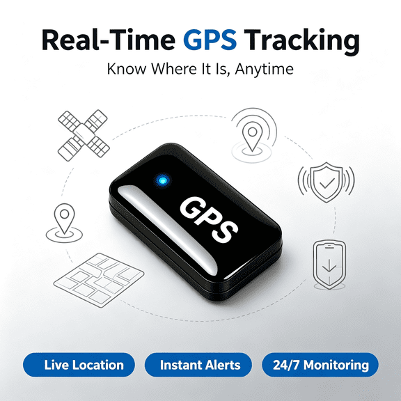 Mini GPS Tracker RealTime Location Tracking Device, Portable Hidden GPS Locator with Geofence Alert, Route History, App Control for Vehicle, Kids, Elderly, Luggage & Valuables