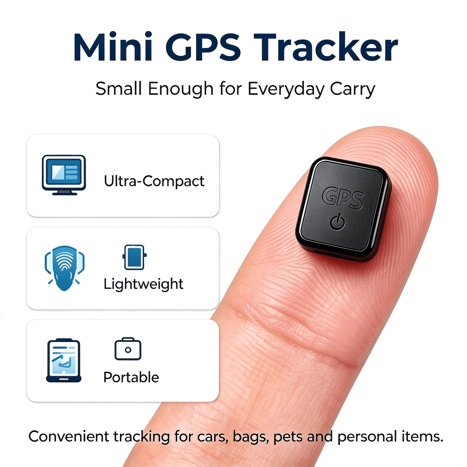 Mini GPS Tracker Real‑Time Location Tracking Device, Portable Hidden ...