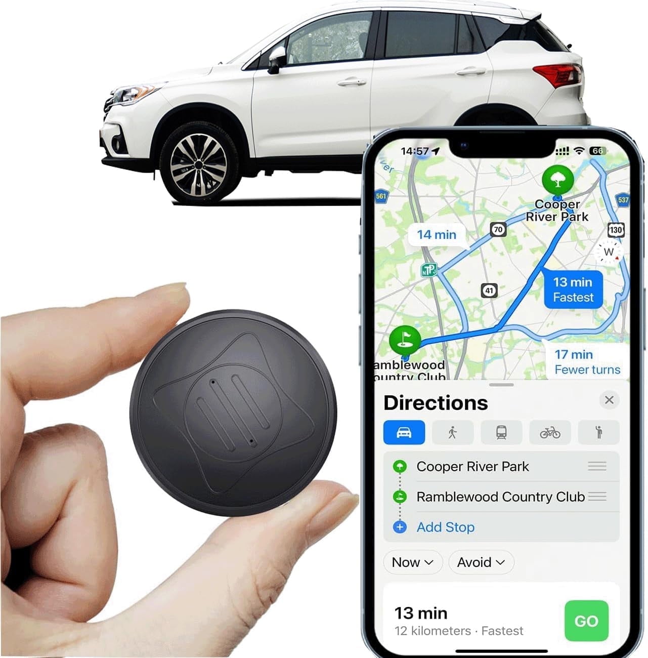 Mini GPS Tracker for Vehicles - Car GPS Tracker Portable Real Time Magnetic GPS Tracking Device,No Subscription Required/No Monthly Fee, 2025 New Hidden GPS Trackers for Kids,Dogs,Trucks