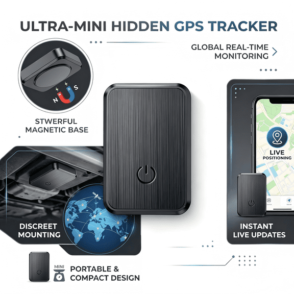 Mini GPS Tracker for Vehicles  Hidden Car Tracker Device, Real-Time GPS Tracking for Kids, Car, Pets, No Monthly Fee, Works with Apple Find My, Vehicle Locator, No SIM Required