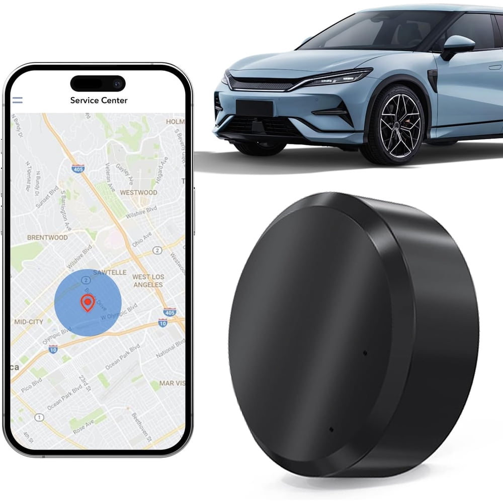 Mini magnetic GPS vehicle tracker with smartphone map