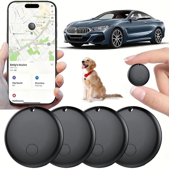 Mini GPS Tracker for Vehicles, Hidden ng Device for Vehicles, Car Tracker No Subscription Work with Find My (iOS Only), Vehicle Tracker with Audio for Kids, Dogs, Key, Luggage, Bag (2)