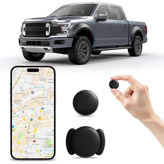 Mini GPS Tracker for Vehicles (for Android), Hidden Car Location Tracker w/Magnetic Case, Mini Hidden Item Finder Global ng Car Locator for Android Google Find Hub No Monthly Fees, Black