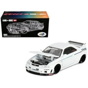 Kaido House x Mini GT Nissan Skyline GT-R R33 GReddy GR33 V1 - 164, White 2024 Limited Edition