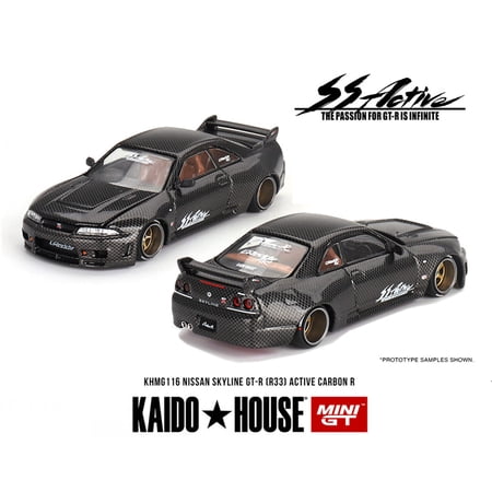 Kaido House x Mini GT Nissan Skyline GT-R (R33) Active Carbon R