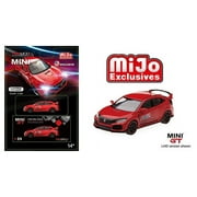Mini GT 2017 Honda Civic Type R FK8Red Time Attack Challenge TSM Model 1/64 Diecast Car MGT00024