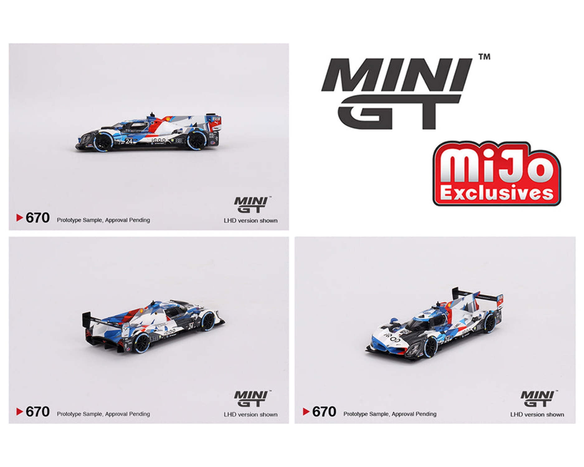 Mini GT BMW M Hybrid V8 GTP #24 M Team RLL 2023 IMSA Daytona