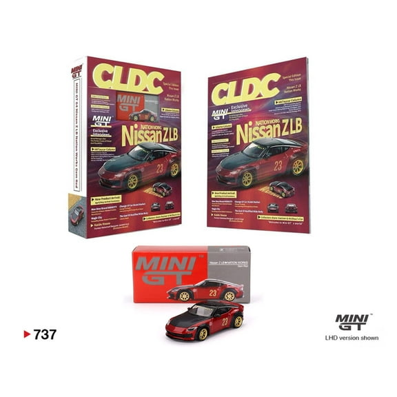 Mini GT CLDC Magazine with Nissan Z LB Nation Works M Red