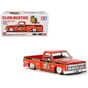 Chevrolet Silverado Truck Clod Buster Orange w/Black Stripes Tamiya x Kaido House Special 1/64 Diecast Model Car by Mini GT