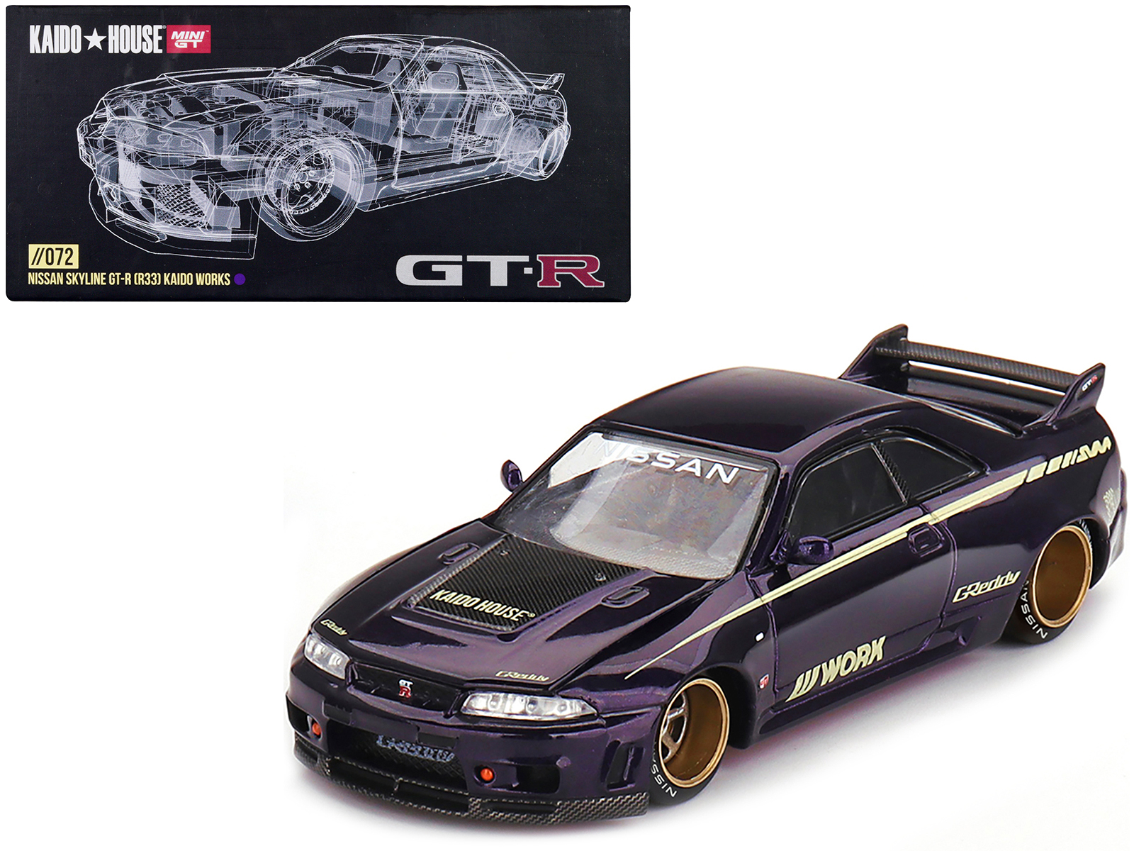 Mini GT Kaido House Nissan Skyline GT-R (R33) Kaido Works V1 - Walmart.com